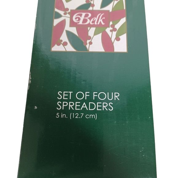 Belk Exclusive Silver Plated Set Of 4 Christmas Spreaders in Original Box - Picture 9 of 9